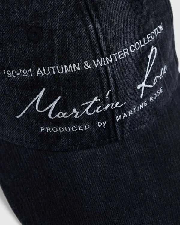 Hatte>Martine Rose Signature Cap Washed Black