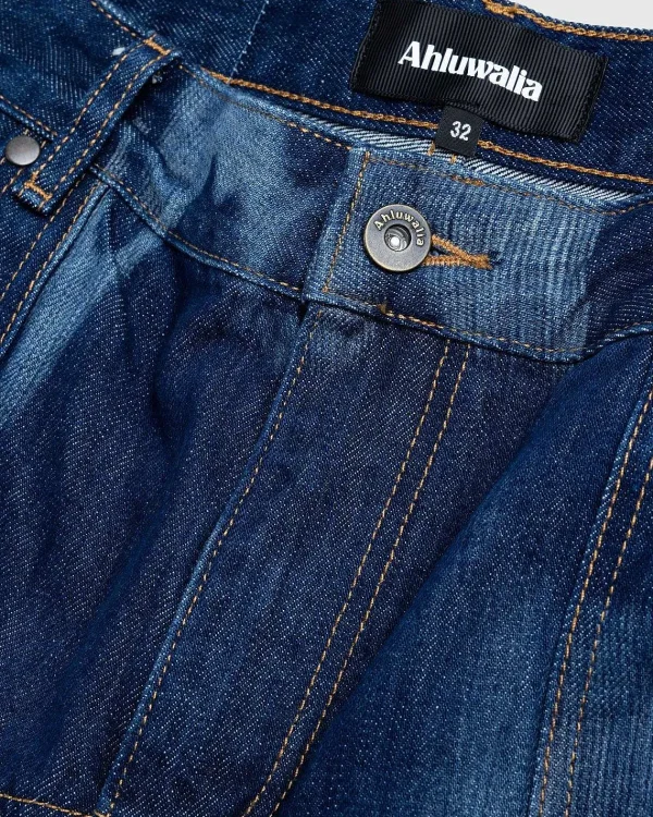 Bukser>Ahluwalia Signature Lav Talje Jeans Indigo