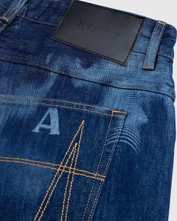 Bukser>Ahluwalia Signature Lav Talje Jeans Indigo