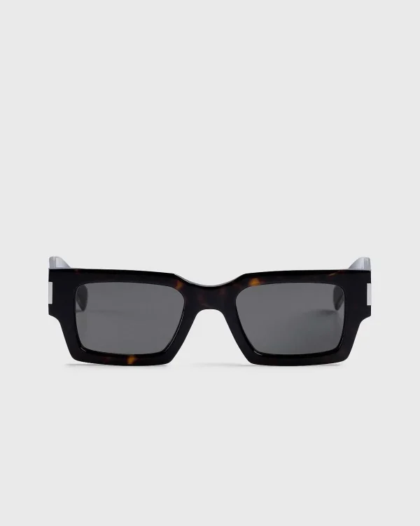 Solbriller>Saint Laurent Sl 572 Square Frame Solbriller Havana/Crystal/Gra