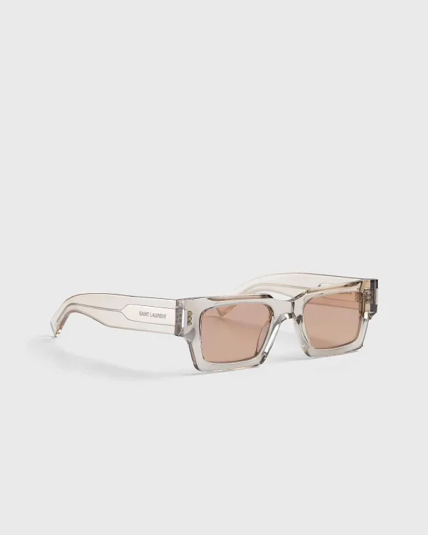 Solbriller>Saint Laurent Sl 572 Square Frame Solbriller Gul/Brun