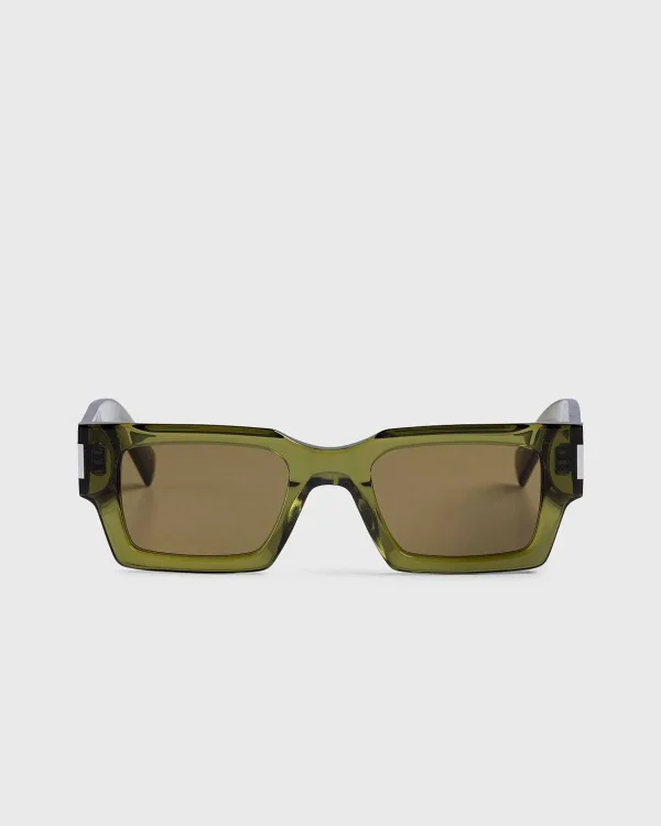 Solbriller>Saint Laurent Sl 572 Square Frame Solbriller Gron/Brun