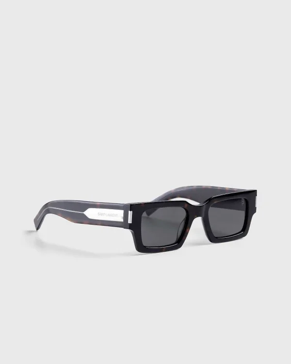 Solbriller>Saint Laurent Sl 572 Square Frame Solbriller Havana/Crystal/Gra