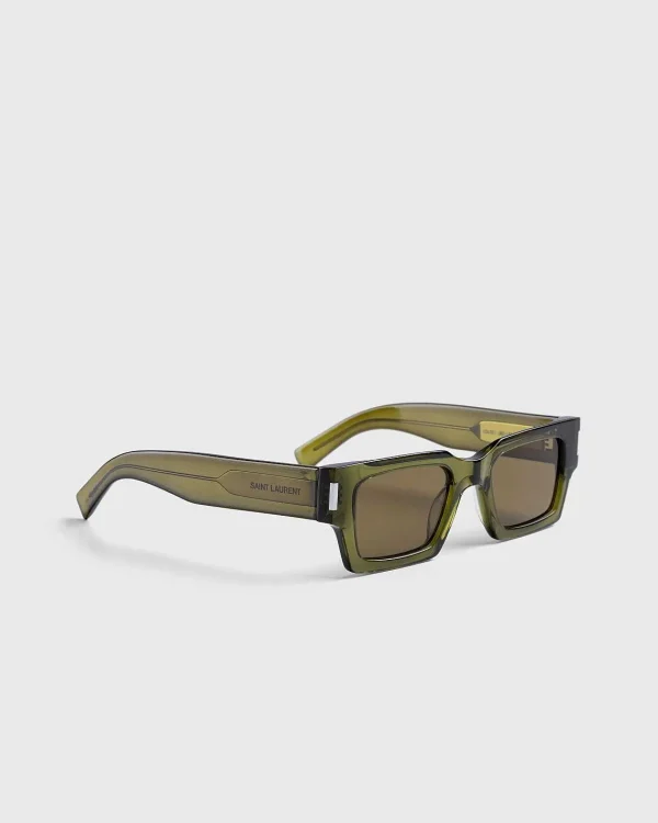 Solbriller>Saint Laurent Sl 572 Square Frame Solbriller Gron/Brun