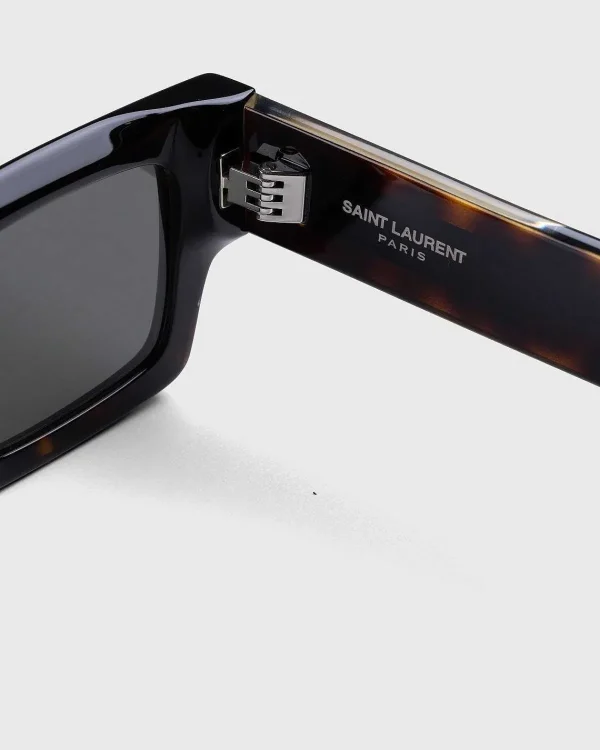 Solbriller>Saint Laurent Sl 572 Square Frame Solbriller Havana/Crystal/Gra