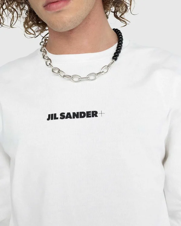 Smykker>Jil Sander Solidity Halskaede 4 Solv/Sort