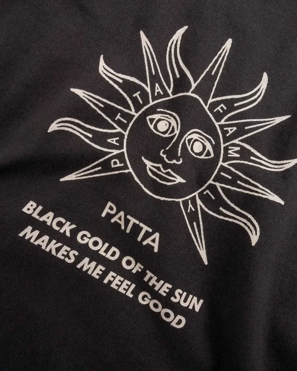 T-Shirts>Patta Sort Guld Sol T-Shirt Pirat Sort