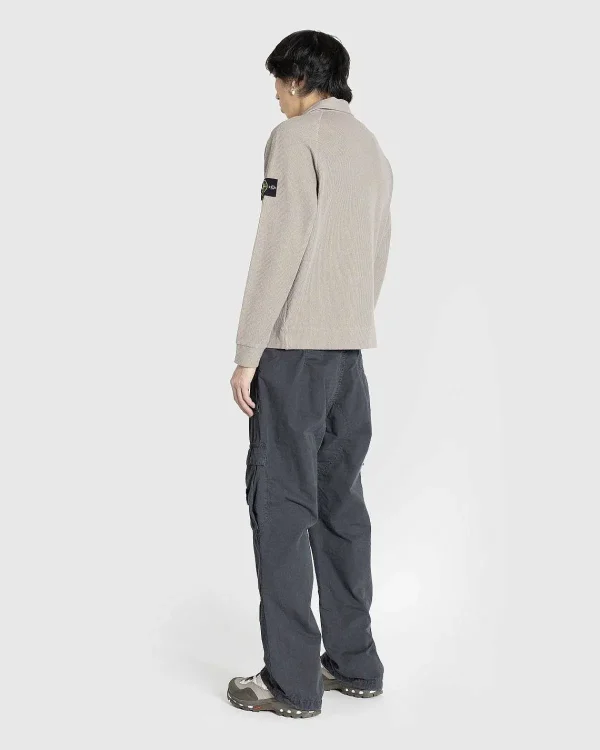 Strik>Stone Island Spredt Krave Strik Skjorte Dove Grey