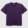 T-Shirts>Needles S/S Crew Neck Tee Poly Jersey Aubergine