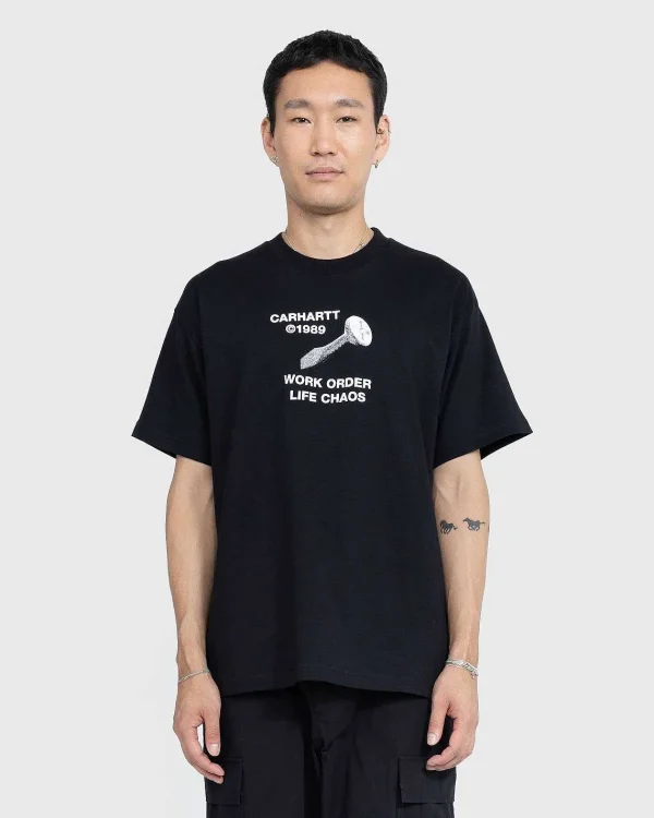 T-Shirts>Carhartt WIP S/S Strange Screw T Shirt Sort