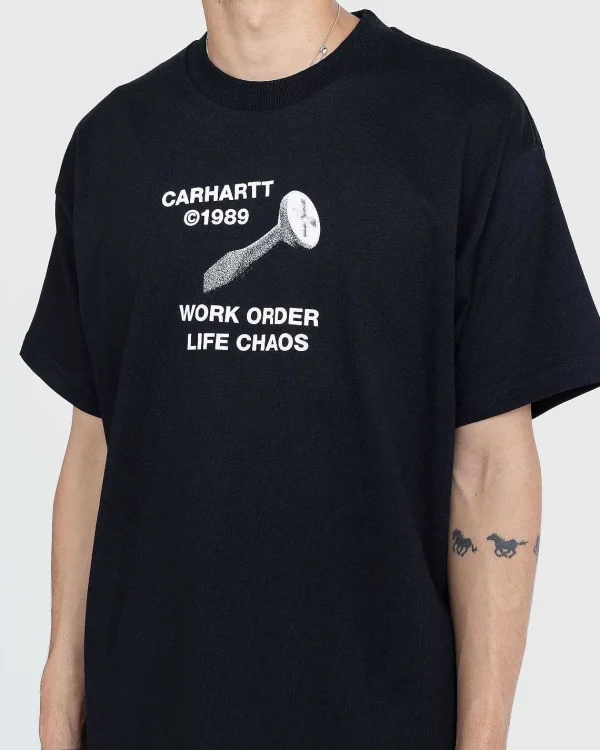 T-Shirts>Carhartt WIP S/S Strange Screw T Shirt Sort