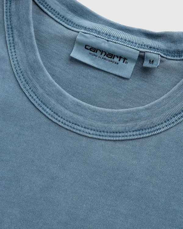 T-Shirts>Carhartt WIP S/S Taos T-Shirt Vancouver Blue/Garment-Dyed