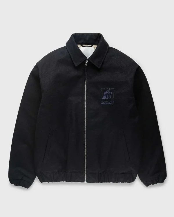 Overtøj>NTS Stonewashed Canvas Bomber Jacket Sort