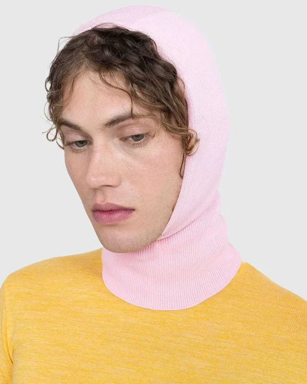 Vinter Tilbehør>Jil Sander Strik Balaclava Aurora Pink