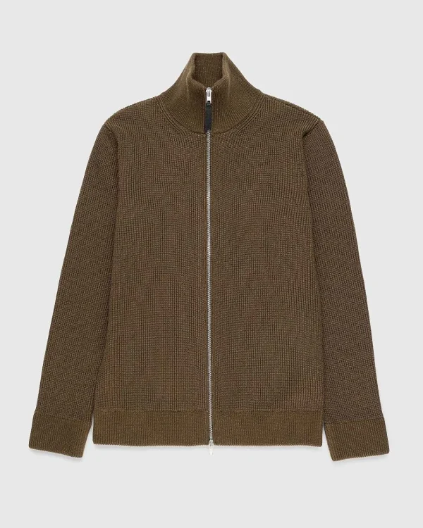 Strik>Maison Margiela Strik Zip-Up Cardigan Brun