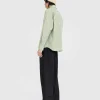 Skjorter>Acne Studios Stripe Button-Up Skjorte Lys Gron/Morkegron