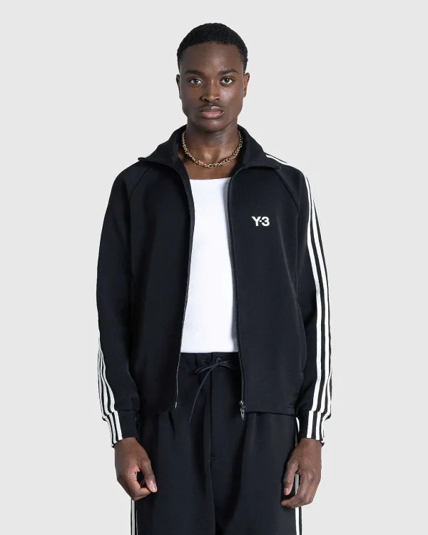 Overtøj>Y-3 3 Stripes Track Top Sort/Hvid