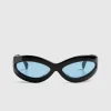 Solbriller>Port Tanger Summa Black Acetate/Rif Blue Lens