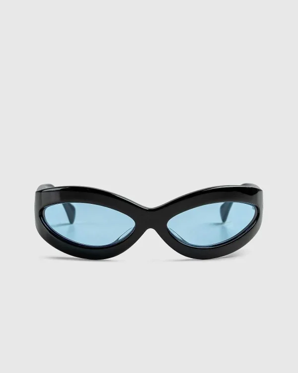 Solbriller>Port Tanger Summa Black Acetate/Rif Blue Lens