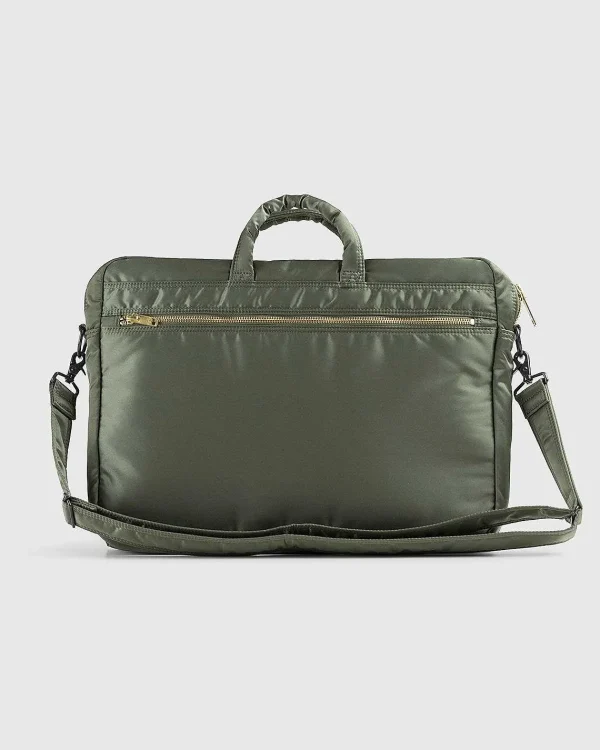 Tasker>Porter-Yoshida & Co. Tankvogn 2-Vejs Dokumentmappe Sage Green