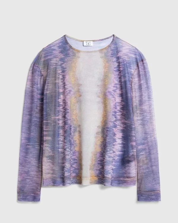 T-Shirts>Winnie New York Tola Skjorte Lilla Pastel Strokes Print