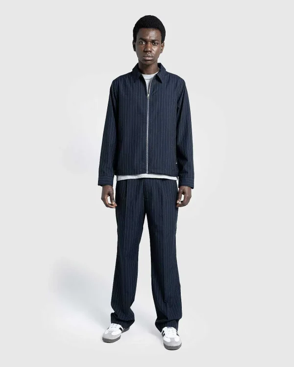 Overtøj>Highsnobiety HS05 Tropical Suiting Jakke Stripes Navy