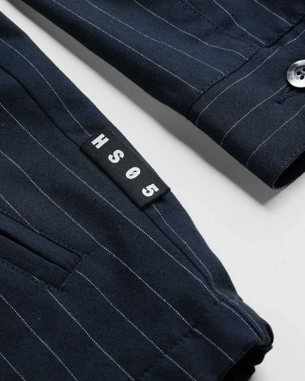 Overtøj>Highsnobiety HS05 Tropical Suiting Jakke Stripes Navy