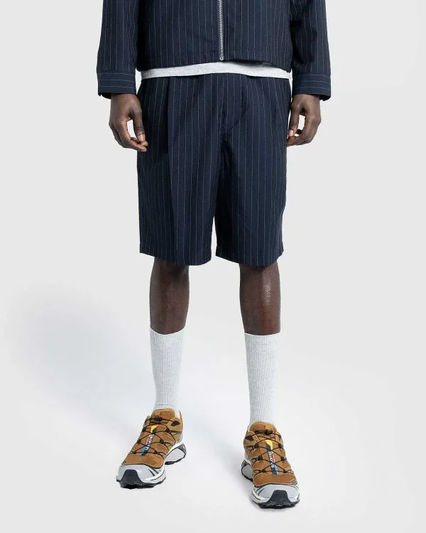 Shorts>Highsnobiety HS05 Tropical Suiting Shorts Stripes Navy