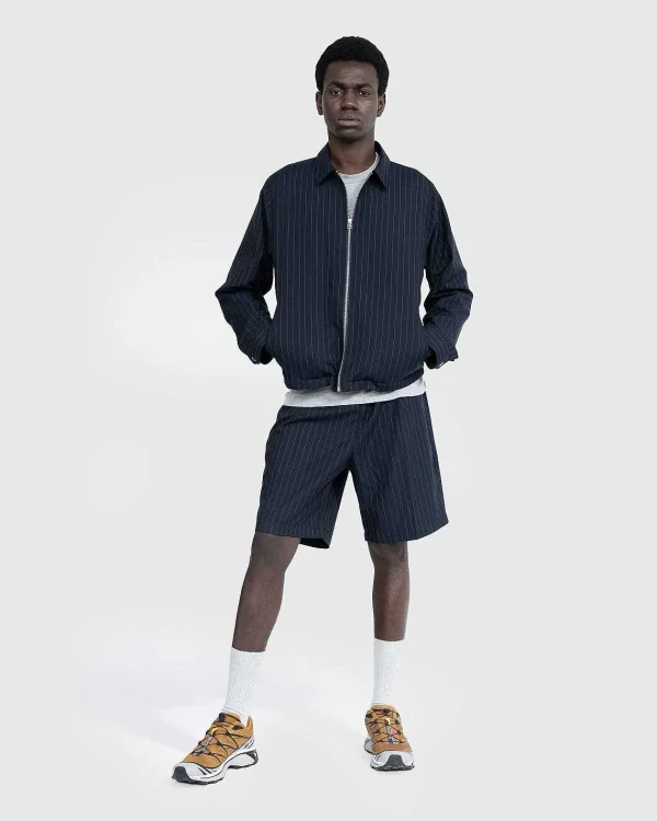 Shorts>Highsnobiety HS05 Tropical Suiting Shorts Stripes Navy