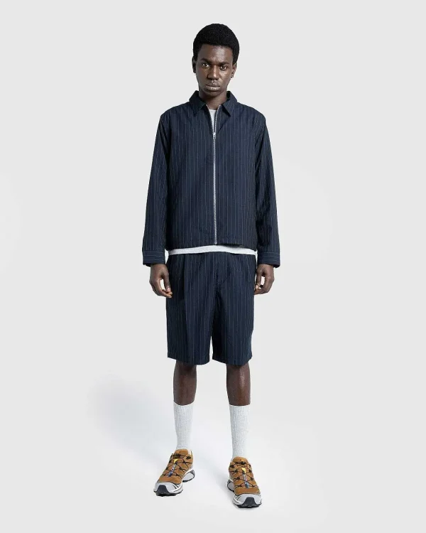 Shorts>Highsnobiety HS05 Tropical Suiting Shorts Stripes Navy