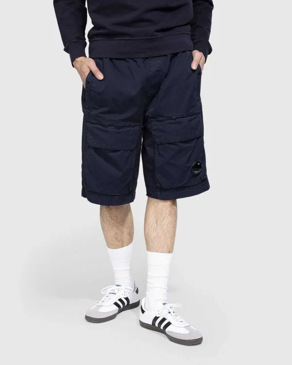 Shorts>C.P. Company Twill Stretch Utility Shorts Total Eclipse Blue