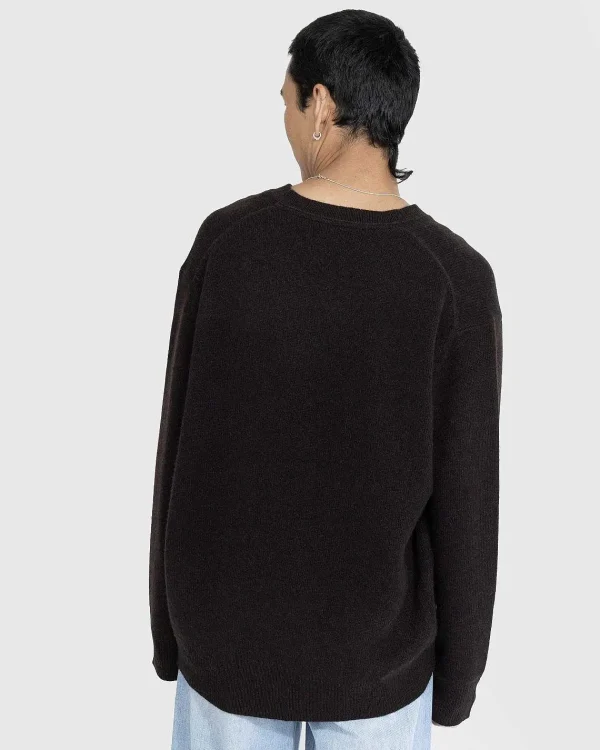 Strik>Acne Studios Uld V-Hals Sweater Brun