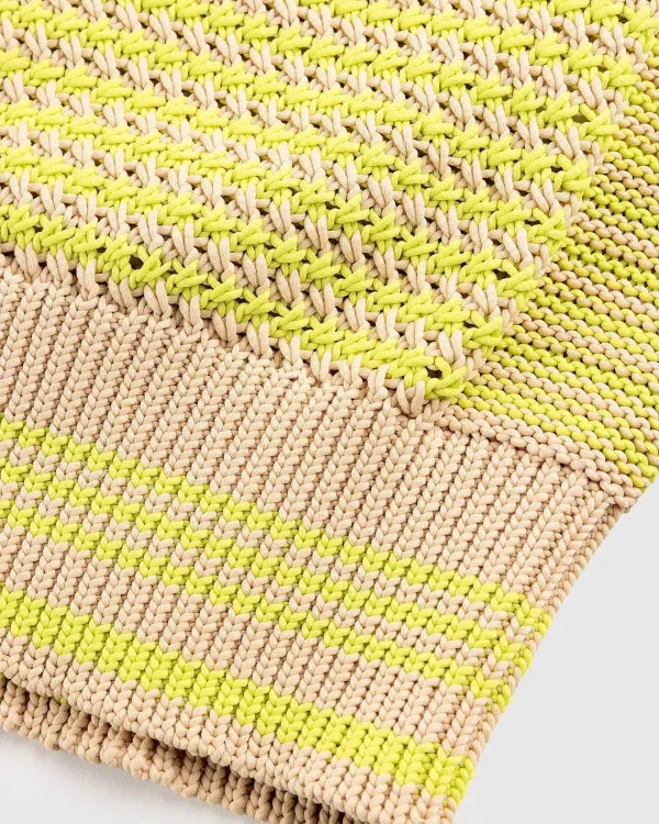 Strik>Wales Bonner Unity Sweater Vest Lime/Beige