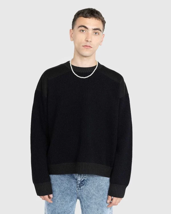 Strik>Y-3 Utility Sweater Med Rund Hals, Sort