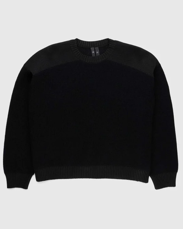 Strik>Y-3 Utility Sweater Med Rund Hals, Sort