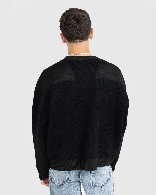 Strik>Y-3 Utility Sweater Med Rund Hals, Sort