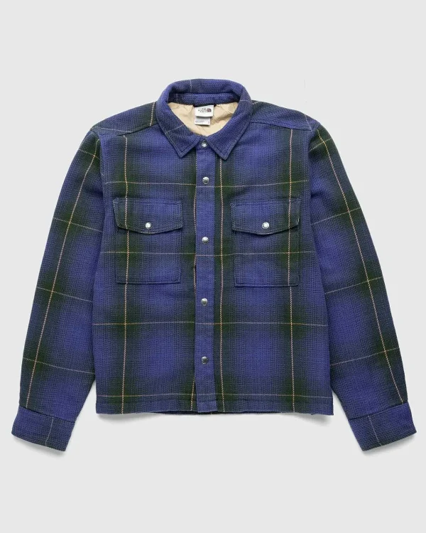 Skjorter>The North Face Valley Twill Utility Shacket Fyrenal Large Halfdome Shadow Plaid