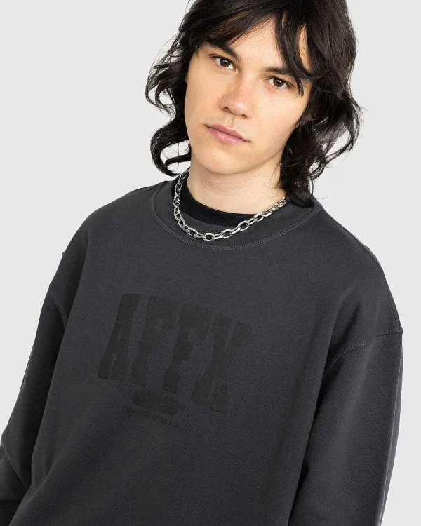 Sveder>AFFXWRKS Varsity Sweatshirt Soft Black