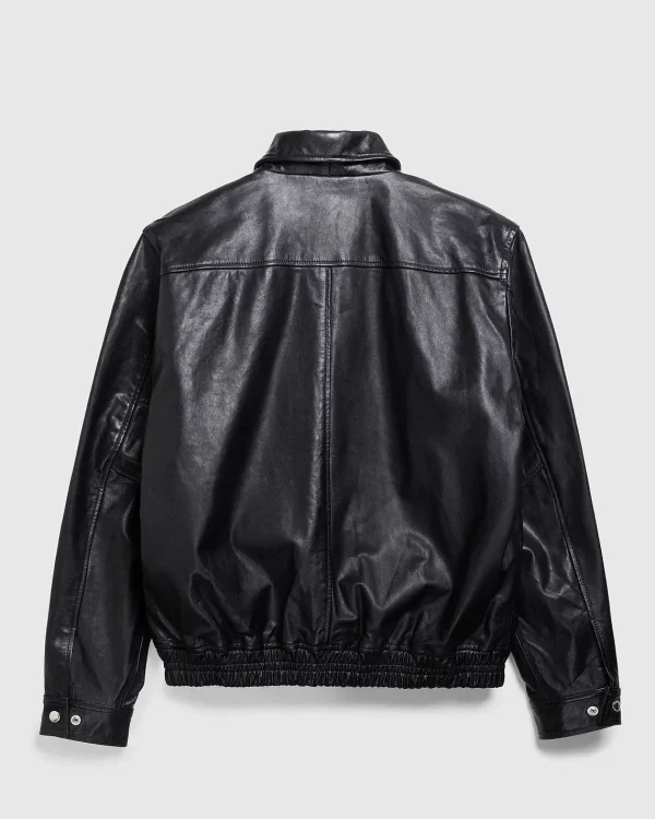 Overtøj>Highsnobiety HS05 Voksbehandlet Laeder Bomber Sort