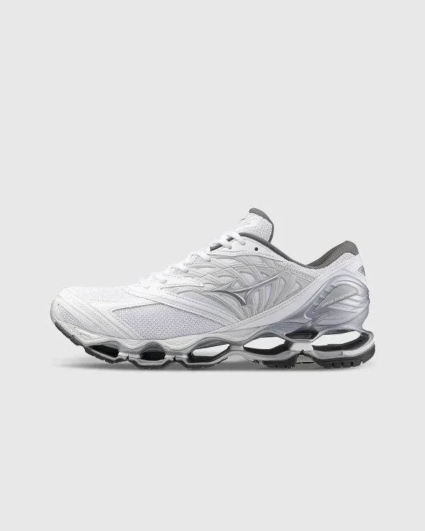 Sneakers>Mizuno Wave Prophecy Ls Hvid/Solv/Havnetage