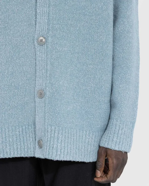 Strik>Acne Studios Wool Blend Cardigan Mineral Blue