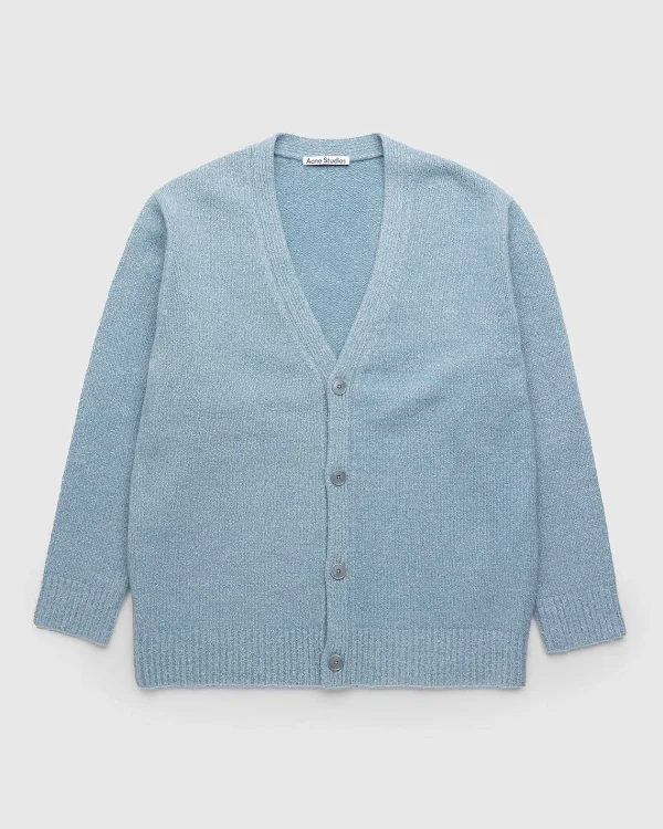 Strik>Acne Studios Wool Blend Cardigan Mineral Blue