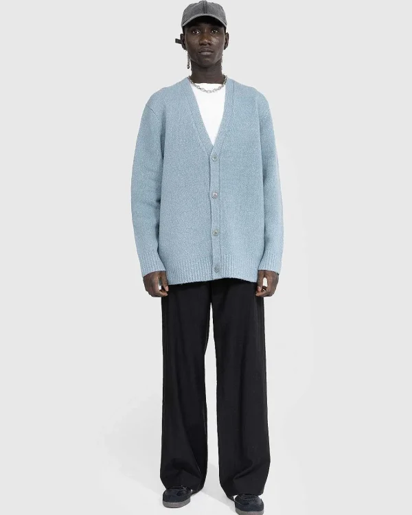 Strik>Acne Studios Wool Blend Cardigan Mineral Blue