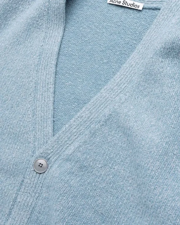 Strik>Acne Studios Wool Blend Cardigan Mineral Blue