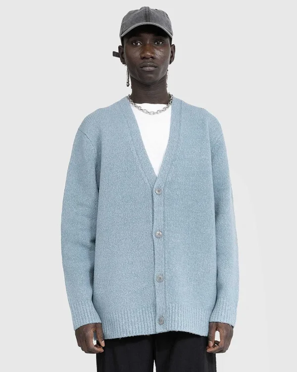 Strik>Acne Studios Wool Blend Cardigan Mineral Blue