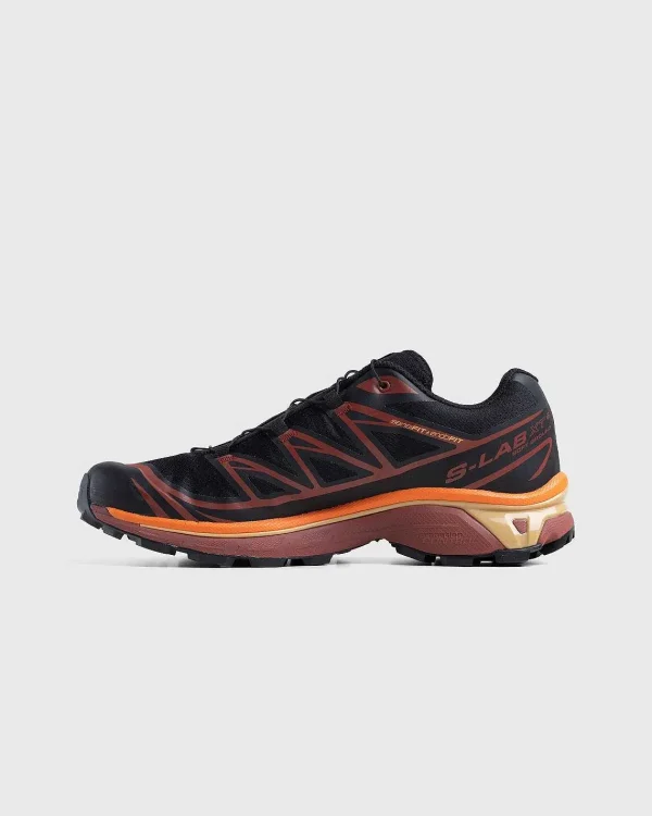 Sneakers>Salomon Xt-6 Sort/Chokoladeblomme/Vibrant Orange