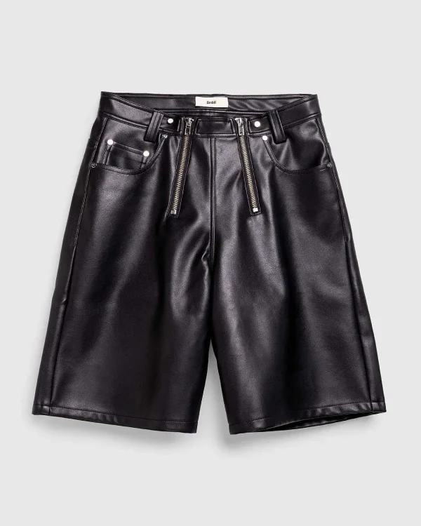 Shorts>GmbH Zoran Eco Imiteret Laedershorts Sort