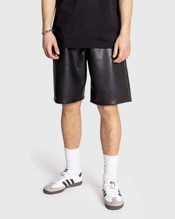 Shorts>GmbH Zoran Eco Imiteret Laedershorts Sort